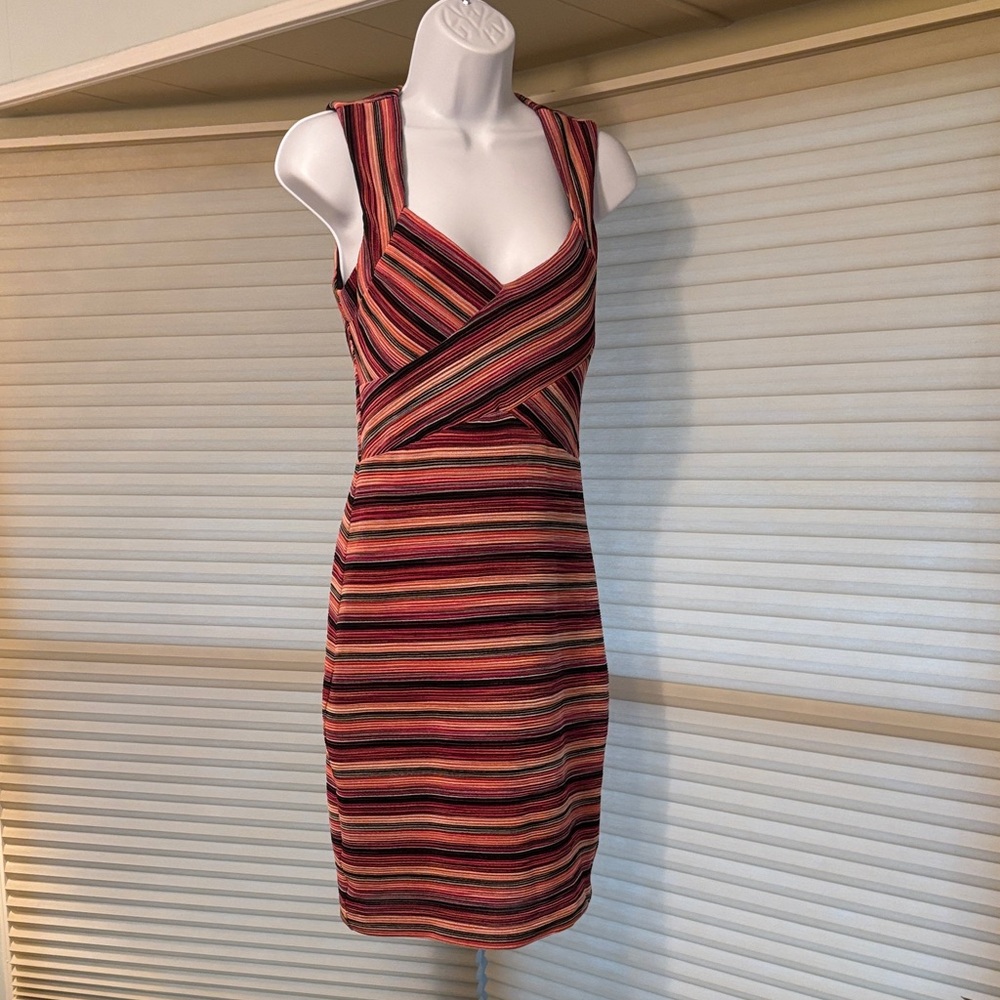 Guess Multicolor Striped Mini Dress